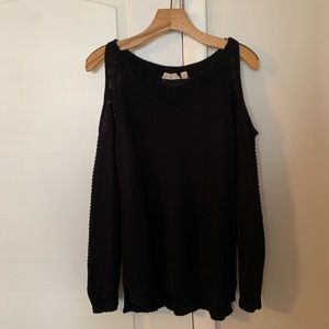 Women’s Open Shoulder RetRod Black Sweater 💋